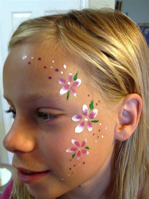 cute easy face paint|simple cheek face paint ideas.